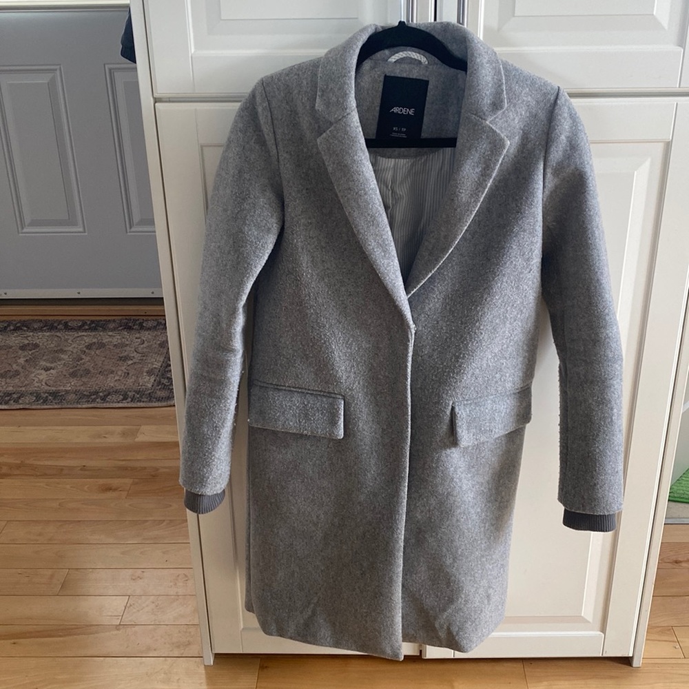 Grey peacoat size xs. Never worn